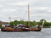 Amsterdam, Netherlands, River IJ, sailing barge : Amsterdam, Netherlands, River IJ, sailing barge