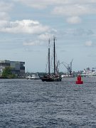 Amsterdam, Netherlands, River IJ, sailing barge : Amsterdam, Netherlands, River IJ, sailing barge