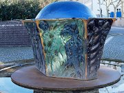 Bjørn Nørgaard sculpture ‘Ragnarok’, Denmark, Roskilde, Sct Olai Square fountain : Bjørn Nørgaard sculpture ‘Ragnarok’, Denmark, Roskilde, Sct Olai Square fountain