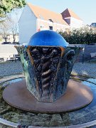 Denmark, Roskilde, Sct Olai Square fountain : Denmark, Roskilde, Sct Olai Square fountain