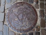 Copenhagen, Denmark, manhole cover : Copenhagen, Denmark, manhole cover