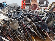 Copenhagen, Denmark, recovering bicycles from harbour : Copenhagen, Denmark, recovering bicycles from harbour