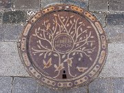 Copenhagen, Denmark, manhole cover : Copenhagen, Denmark, manhole cover