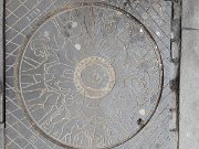 Copenhagen, Denmark, manhole cover : Copenhagen, Denmark, manhole cover