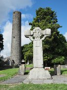 Celtic High Cross, Ireland, Kells, round tower : Celtic High Cross, Ireland, Kells, round tower