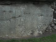 engraved kerb stone, Ireland, Newgrange, Stone age passage tomb : engraved kerb stone, Ireland, Newgrange, Stone age passage tomb