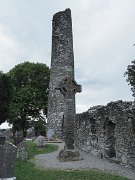Celtic High Cross, Ireland, Monasterboice, Round tower : Celtic High Cross, Ireland, Monasterboice, Round tower