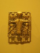 Copper alloy Crucifixion plaque 12C AD, Dublin, Ireland, National Museum of Archaeology : Copper alloy Crucifixion plaque 12C AD, Dublin, Ireland, National Museum of Archaeology