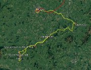 The route we drove - according to the GPS tracker : The route we drove - according to the GPS tracker