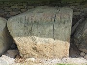 engraved kerb stone, Ireland, Knowth, Megalithic passage tomb : engraved kerb stone, Ireland, Knowth, Megalithic passage tomb