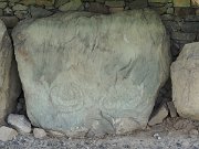 engraved kerb stone, Ireland, Knowth, Megalithic passage tomb : engraved kerb stone, Ireland, Knowth, Megalithic passage tomb