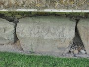 engraved kerb stone, Ireland, Knowth, Megalithic passage tomb : engraved kerb stone, Ireland, Knowth, Megalithic passage tomb