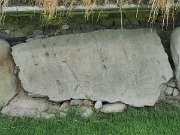 engraved kerb stone, Ireland, Knowth, Megalithic passage tomb : engraved kerb stone, Ireland, Knowth, Megalithic passage tomb