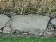 engraved kerb stone, Ireland, Knowth, Megalithic passage tomb : engraved kerb stone, Ireland, Knowth, Megalithic passage tomb