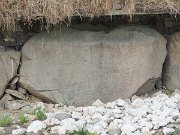 engraved kerb stone, Ireland, Knowth, Megalithic passage tomb : engraved kerb stone, Ireland, Knowth, Megalithic passage tomb