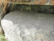 engraved kerb stone, Ireland, Knowth, Megalithic passage tomb : engraved kerb stone, Ireland, Knowth, Megalithic passage tomb