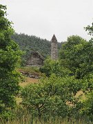 Glendalough Monastic site, Ireland, Round Tower : Glendalough Monastic site, Ireland, Round Tower