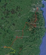 The route we drove - according to the GPS tracker : The route we drove - according to the GPS tracker