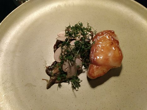 Restaurant-Radio_Copenhagen_20190319_IMG192151169 Monkfish wrapped in pine-smoked lardo, mushroom, cress, cream
