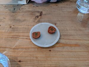 The-Small-Holding_Cranbrook-Kent_20191026_20120350 amuse bouche - beetroot and goats cheese sandwich