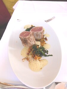 20131018_SAM_1470_ES71 main - Gepfefferter Thunfisch, Curry, Cous Cous, Gemüse - Peppered Tuna, curry, cous cous, vegetables