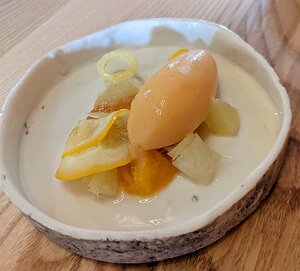 20220212_PXL135453704_Pixel3a-JEB agrumes (citrus fruits) Pyrénées-Orientales with bergamot orange cream sorbet