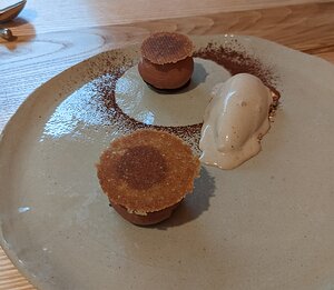 20230617_PXL125923937_Pixel3a-JEB chocolate dessert - chocolate cake covered in 67% Madagascar chocolate mousse, praline and buckwheat ice cream