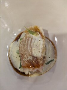 20230728_PXL2114942859_Pixel7a-JEB plaice wing, white beans, onion, chives, bacon, sabayon and beurre noisette