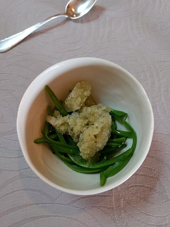 20180706_IMG125943345_MotoG4-JEB green beans with lovage granite