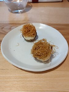 20221203_PXL113635929_Pixel3a-JEB amuse bouche: tartlet with celeriac cream and fried celeriac