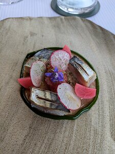 20250512_PXL112042355_Pixel7a-JEB Maquereau a la flamme, déclinaison de radis et gaspacho