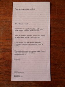 20150213_SAM_7820_ES71 The 39.50 euro menu (+11.50 euro for three glasses of wine)