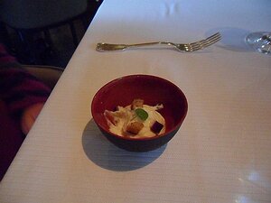 20131119_SAM_1481_ES71 Pre-dessert: fromage blanc with preserved fruits and brioche