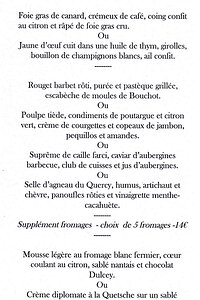 Frankenbourg 4sep2018 menu002 The Mardi de la creativite menu - Formule 3 services 47 €