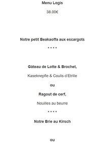 larochettemenu11oct25 the 38€ menu