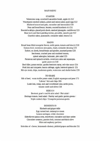 Woodspeen main menu 31aug2016 Main menu