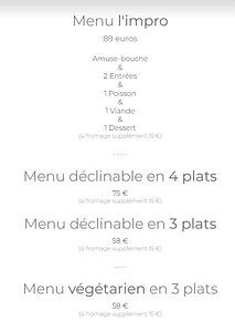 20221030 - menu We chose the 89€ Menu l'impro