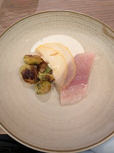 20260212_PXL122125633_Pixel10-JEB Riviere ancrée: omble chevalier (Artic char), émulsion de beurre noisette, choux de Bruxelles (roasted in duck fat) et cédrat confit (Corsican citron)