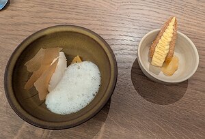 20260212_PXL131751353_Pixel10-JEB Racine en lumiére: crème glacée et croustillants de céleri, émulsion de pamplemousse; yuzu confit, churros, mousseline de céleri