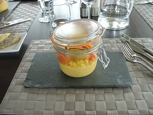 20100315_DSC00501_DSCV1 Starter: Oeufs brouillés et saumon fumé