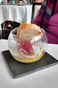 20140901_IMG122418335_HDR_MotoG-JEB starter: Rillette de sardine à l’huile de citron et romarin, tranche de canut grillé