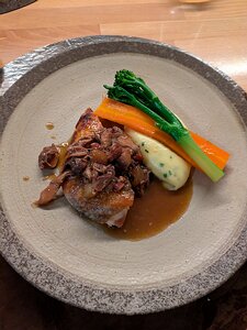 20241109_PXL142410240_Pixel7a-JEB Roast Guinea Fowl Crown, Pomme Purée, Sauce ‘Coq au Vin’