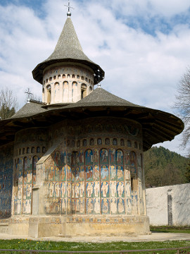 20090423_2714_E510_LR St George's Church, Voronet Monastery, Moldavia, Romania; built 1488, painted 1547 (photographed on St Georges Day, 23 April 2009)