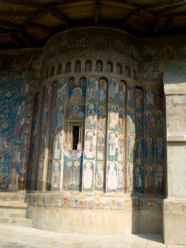 20090423_2721_E510_LR St George's Church, Voronet Monastery, Moldavia, Romania; built 1488, painted 1547 (photographed on St Georges Day, 23 April 2009)