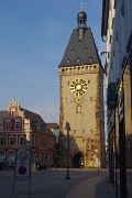 Clock with separate hour and minute dials, Germany, Speyer, West Old gate : Clock with separate hour and minute dials, Germany, Speyer, West Old gate